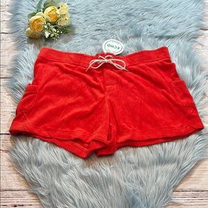 NWT ECHO Burnt Orange Terry Cloth Shorts sz L